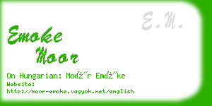 emoke moor business card